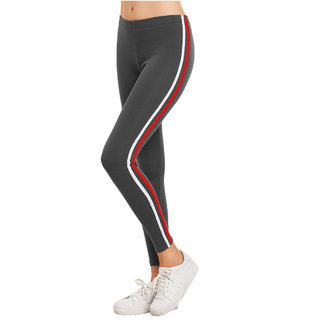 Eazy Trendz Exclusive Womens Jogger Gym Yoga Sports  Fitness Cashual All Purpose Side Striped Ankle Length Leggings Tights with Stretchable Thick Spandex Rib Cotton Fabricating (Free Size)