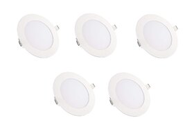 NIPSER 7 Watt LED Concealed Light, Cool Day Light, Premium Quality (Pack of 5)