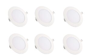 NIPSER 7 Watt LED Concealed Light, Cool Day Light, Premium Quality (Pack of 6)