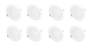 NIPSER 7 Watt LED Concealed Light, Cool Day Light, Premium Quality (Pack of 8)
