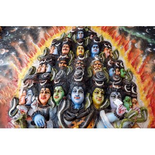 Buy lord shiva 9 Poster Matte finish Sticker Paper Print By 5 Ace ...