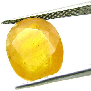 Gurpreet Gems 4.00 Ratti to 5.00 Carat Natural Jaipuri Yellow Sapphire Gemstone (Pukhraj)