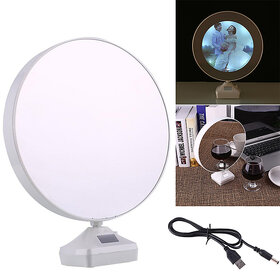 Magic Mirror-Photo Frame LED Lamp cum Mirror (BatteryCharger)- Personalised Gift