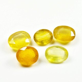                       Gurpreet Gems6.00 Ratti to 7.00 Ratti 100 Natural Certified Yellow Sapphire Gemstone (Pukhraj)                                              