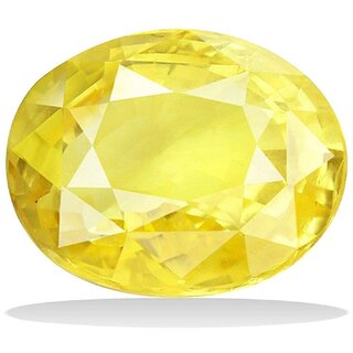                       Yellow Sapphire 6.00 Ratti to 7.00 Ratti NATURAL  IGL CERTIFIED Cylon Yellow Sapphire  ( Pukhraj ) ASTROLOGICAL GEMSTONE BY Proaom Jaipur Stone                                              
