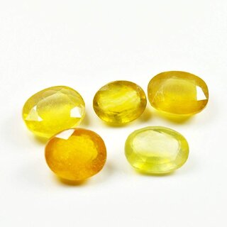                       Gurpreet Gems8.00 Ratti to 9.00 Ratti 100 Natural Certified Yellow Sapphire Gemstone (Pukhraj)                                              