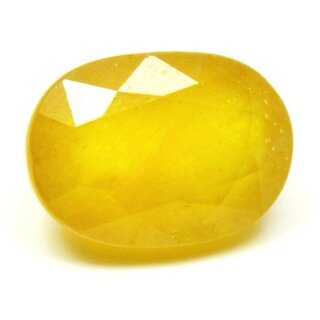                       Gurpreet Gems8.00 Ratti to 9.00 Ratti 100 Original Certified Ceylon Natural Yellow Sapphire Gemstone (Pukhraj)                                              