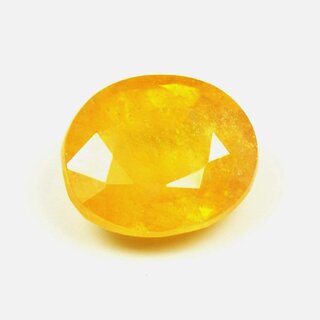                       Gurpreet Gems8.00 Ratti to 9.00 Ratti Pukhraj Stone Certified Natural yellow Sapphire Gemstone for Unisex - Yellow                                              