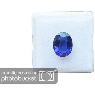                       Gurpreet Gems 7.25 Carat Neelam Stone  Certified Natural Blue Sapphire Gemstone For Unisex - Blue                                              