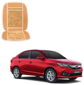 Auto Addict Car Seat Wooden Bead Seat Cover Cushion with Beige Velvet Border For Honda Amaze New2018