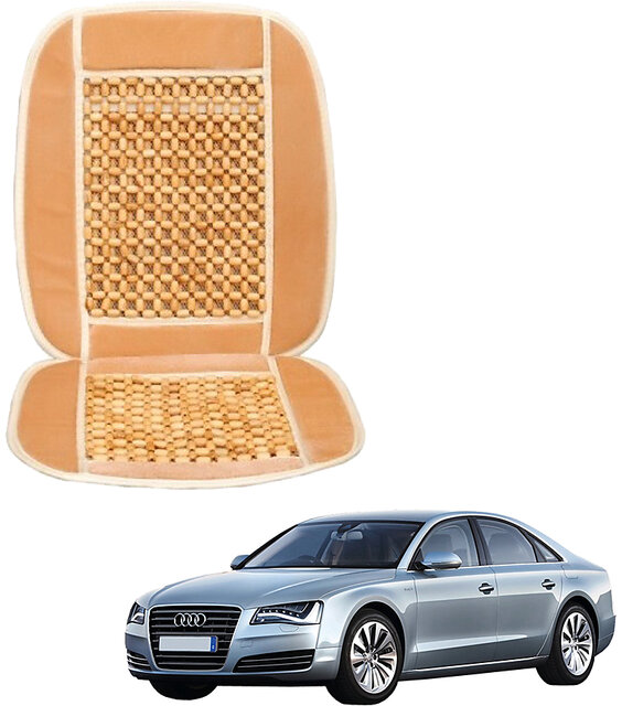 Buy Auto Addict Car Seat Wooden Bead Seat Cover Cushion with Beige Velvet  Border For Audi A8 Online @ ₹779 from ShopClues