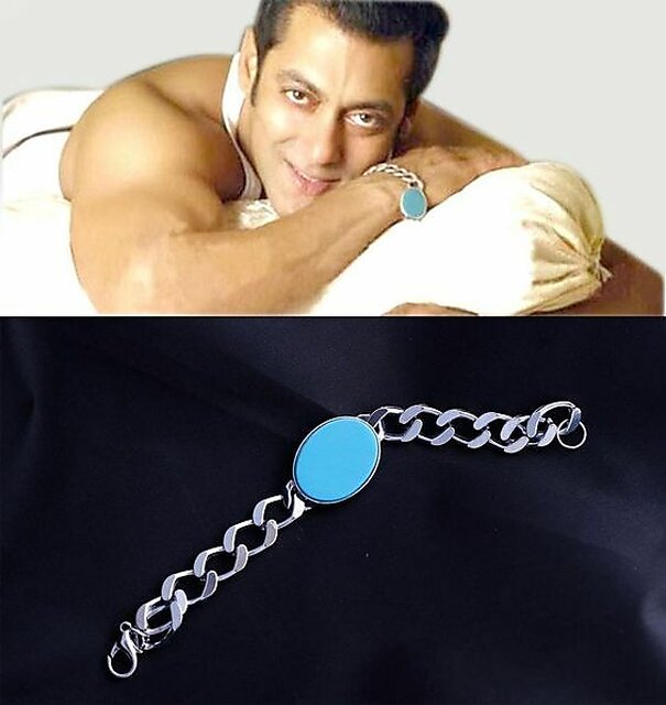 Buy Bandish Blue stone Salman Khan style Silver Bracelet Online at Best  Prices in India  JioMart