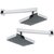 Intenzo 4x4 Square Rain Shower Head with 9inch Arm -Pack of 2