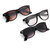 Daxter Pack of 3 Wayfarer UV Protection Clear Sunglasses(Black/Brown)