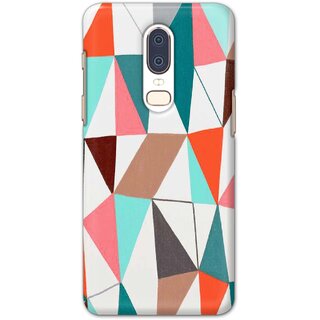 Ezellohub Printed Hard Mobile back cover for One Plus 6 - abstract gemotric