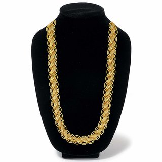 Mens 24K Gold Plated Leaf Chain for Men 