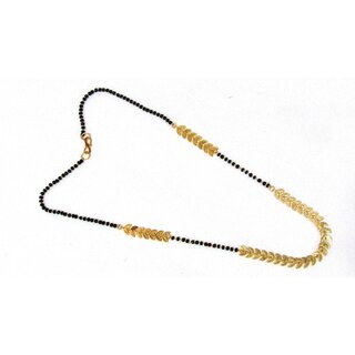 Golden Leaf Layer Mangalsutra Necklace Golden Leaf Layer Mangalsutra Necklace