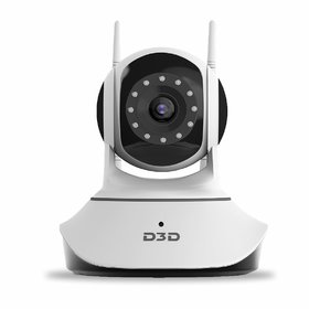 D3D Wireless HD IP WiFi CCTV Indoor Camera (D8810 White 2MP)