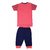 Kavin's Cotton Three-Fourth Pant with Matching Tees for Boys, Pack of 5, Multicolored-Coral
