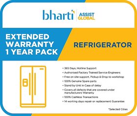 Bharti Assist Global Private Limited 1 Year Extended Warranty for Refrigerator between Rs. 1 to Rs. 15000