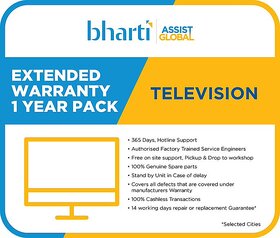 Bharti Assist 1 Year Extended Warranty for TV (Rs.18001/ to Rs.26000/-)