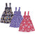 Kavya Baby Girls Cotton Sleevless Printed Frock  (Pack Of 3)