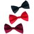 Wholesome deal Mens multi colored neck bow tie (pack of three)