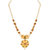 MFJ Fashion Rajwada Style  Pearl Flower Design Handcraft Brass Gold Plated Kundan Long Haram Necklace Set For Women