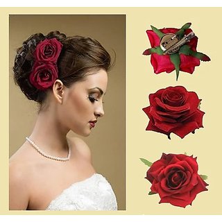 red rose hair accessories