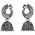 Meia Oxidised Plated Peacock Jhumki Earrings