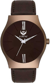 Lorenz Round Brown Dial Leather Strap Analog Watch For Men