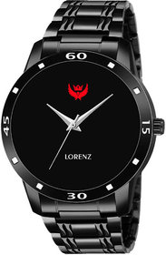 Lorenz Black Dial Men's Watch  Black Watch for Boys - 2044W