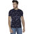 Printed Crew Neck Men's T-shirt-Blue