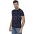 Printed Crew Neck Men's T-shirt-Blue