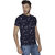 Printed Crew Neck Men's T-shirt-Blue