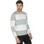 Striped Crew Neck Men's T-shirt-Green