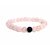Rose Quartz  Black Onyx Crystals 10 MM Stretch Bracelet for Heart Chakra and Protection