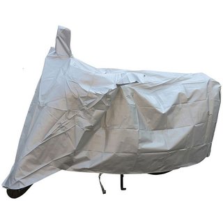 Universal bike body cover Silver Water Resistant for Scooty