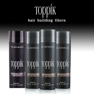 Toppikk Hair Building Fibers Hair Loss concealer 27.5 gm Dark Brown Color Pack of 4
