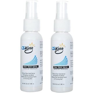 Osking Hair Fiber Hold Spray(35ml)suitable for all Hair Fibers like Rebuilds, Caboki, Looks21, Toppik, Hair pacK OF 2