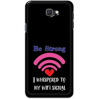 Ezellohub Printed Design Soft Silicon Mobile back cover for Samsung Galaxy J7 Prime - be strong