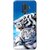 Ezellohub Printed Design Soft Silicon Mobile back cover for Samsung A6 Plus - white tiger