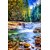 mountain water tree scenry 60   |Sticker Paper Poster, 12x18 Inch