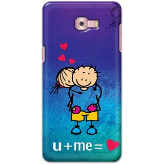 Ezellohub Printed Design Soft Silicon Mobile back cover for Samsung Galaxy C9 Pro - u and me