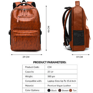 15 inch laptop backpack leather