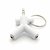 Oxza 3.5mm Y Shape Type Stereo Audio Jack Compatible With All Smartphone Device Headphone Splitter (WHITE)