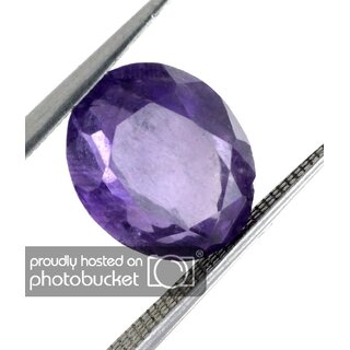 Gurpreet Gems 11.25 Ratti Certified Natural Katela Amethyst Crystal Gemstone For Unisex - Purple