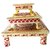 Wooden Handmade Multicolor Bojat Pooja Chowki for Idols  Set of 3