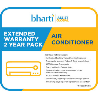                       Bharti Assist Global Private Limited 2 Years Extended Warranty for Air Conditioner between Rs. 50001 to Rs. 70000                                              