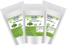 Vetra Organic Wheat Grass Powder 300 Grams (100 Grams Combo)